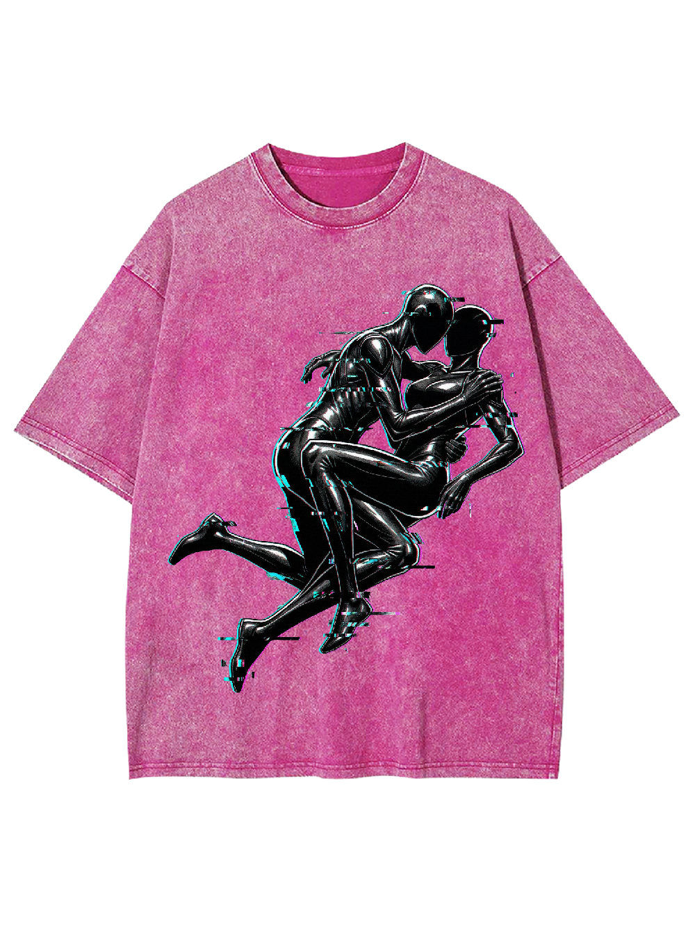Glitch Embrace Washed Tshirt