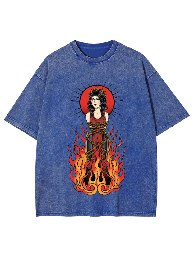Burning Saint Washed Tshirt