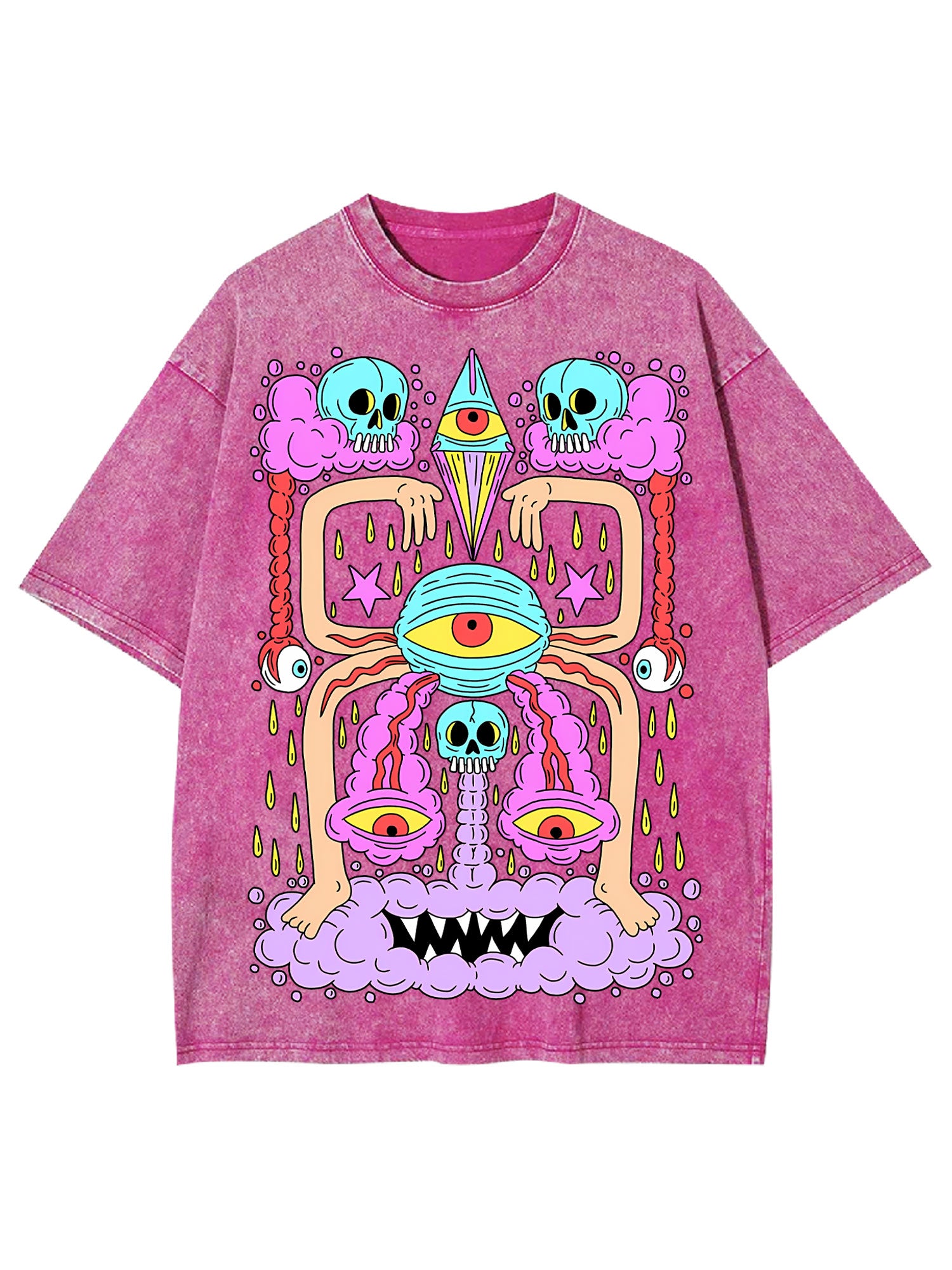 Death And Deranged Washed Tshirt-ClassyOutlaw