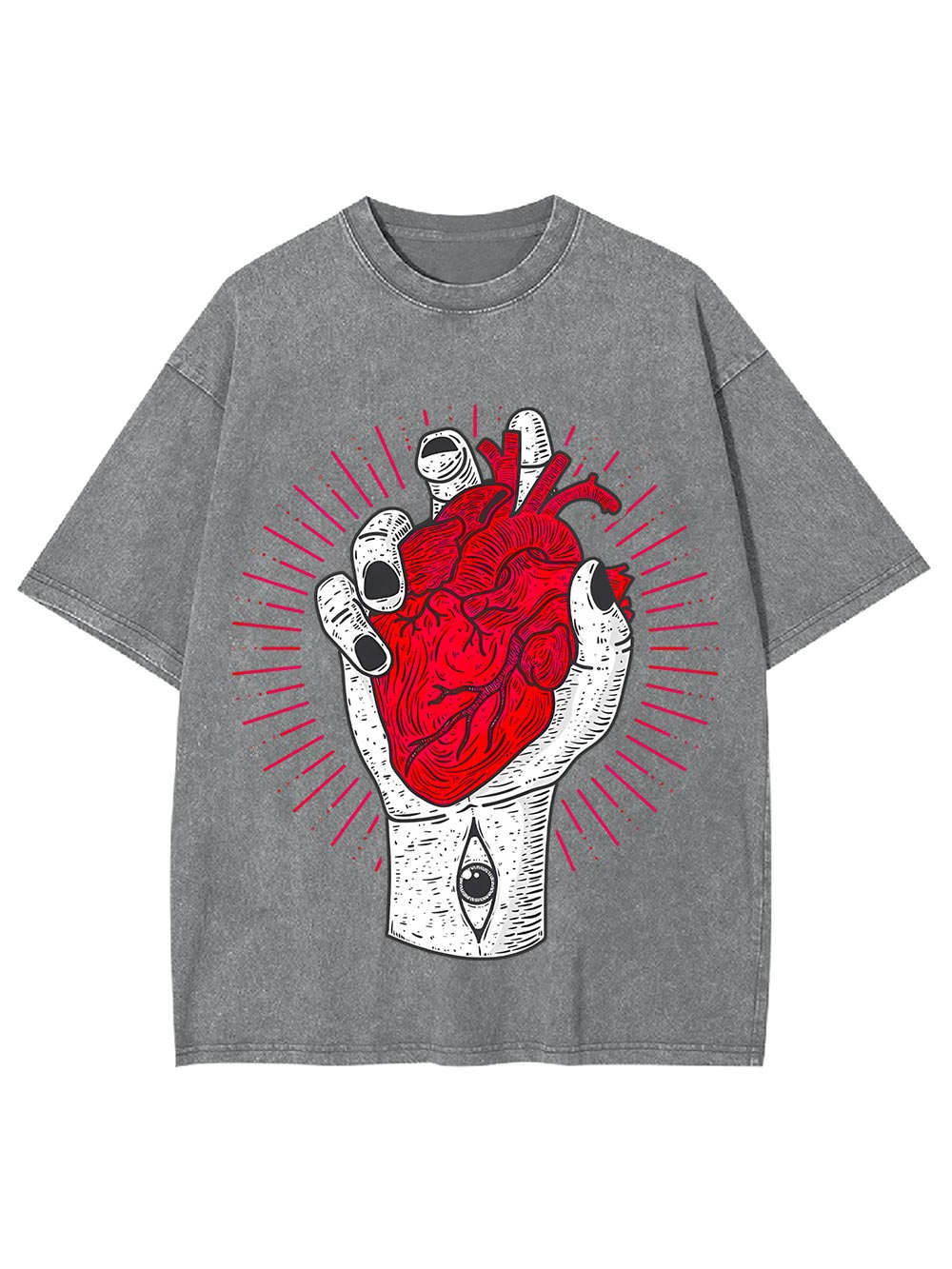 Heart In Hand Washed Tshirt