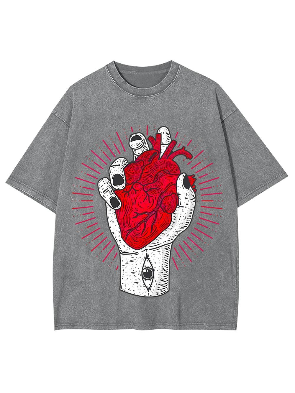 Heart In Hand Washed Tshirt