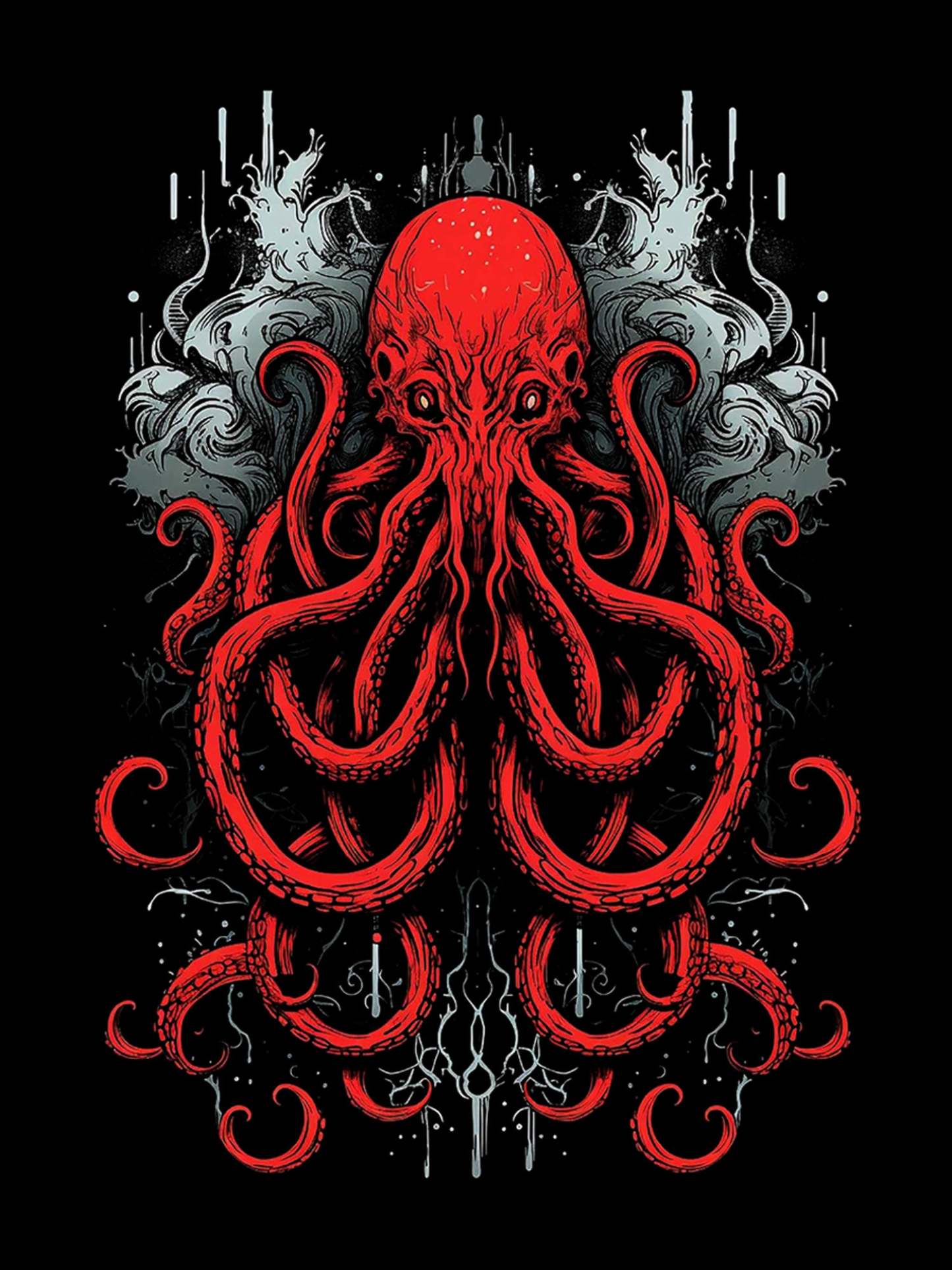 Abyssal Sea Monster Washed Tshirt