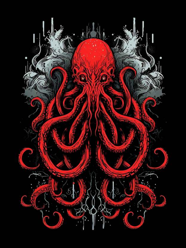 Abyssal Sea Monster Washed Tshirt