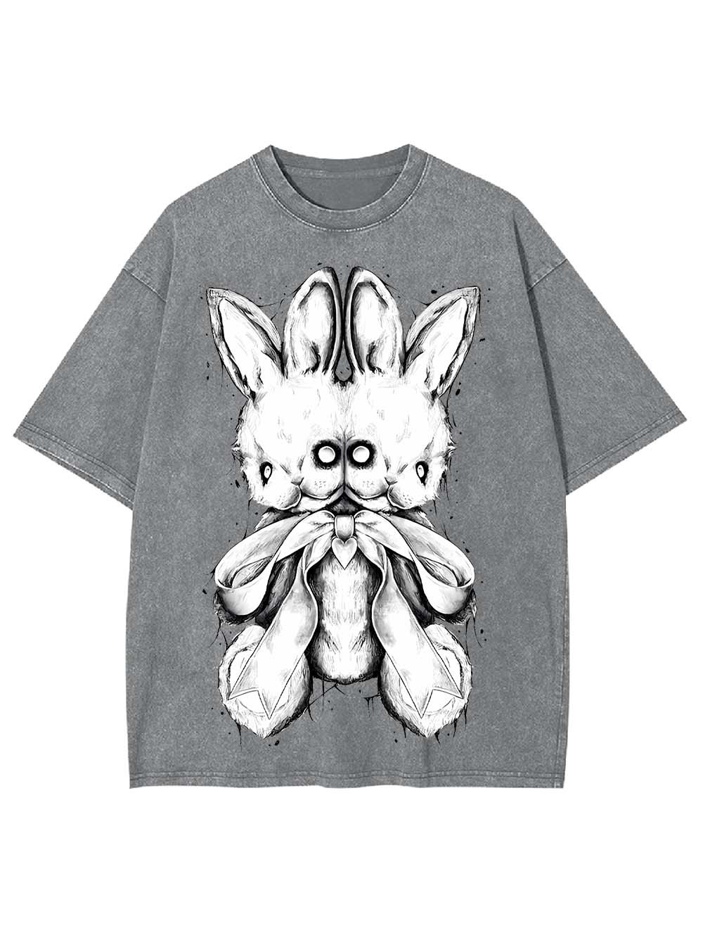 Two-Headed Bunny Washed Tshirt