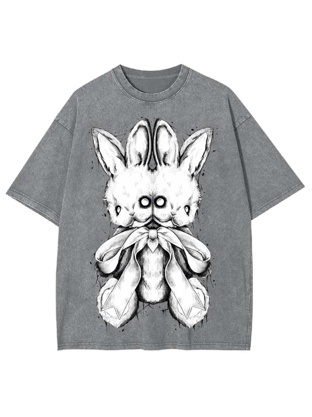Two-Headed Bunny Washed Tshirt