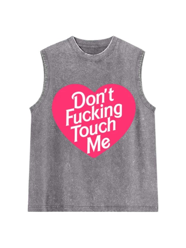 Don't Touch Me Washed Tank Top