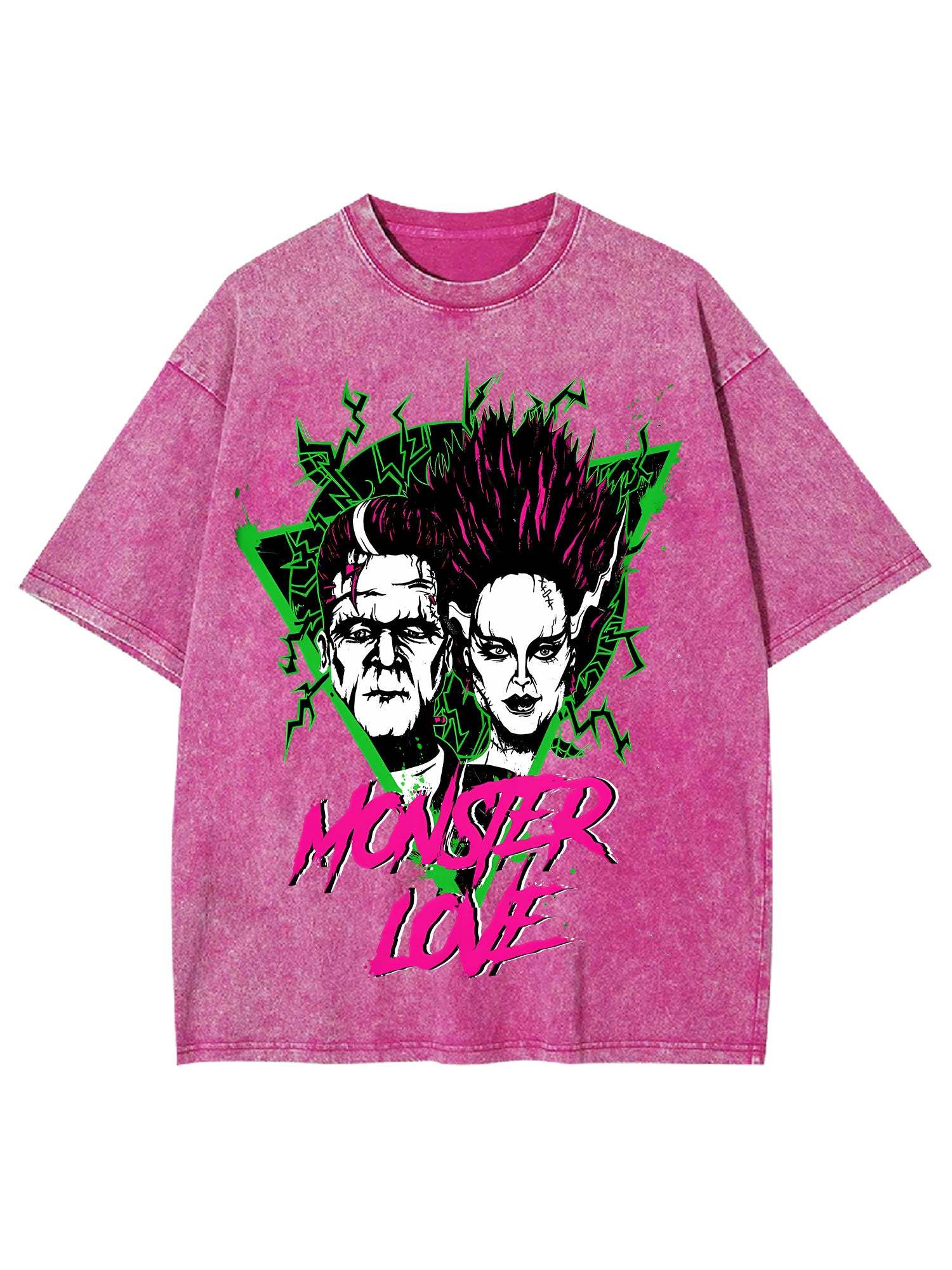 Monster Love Washed Tshirt-ClassyOutlaw Sale