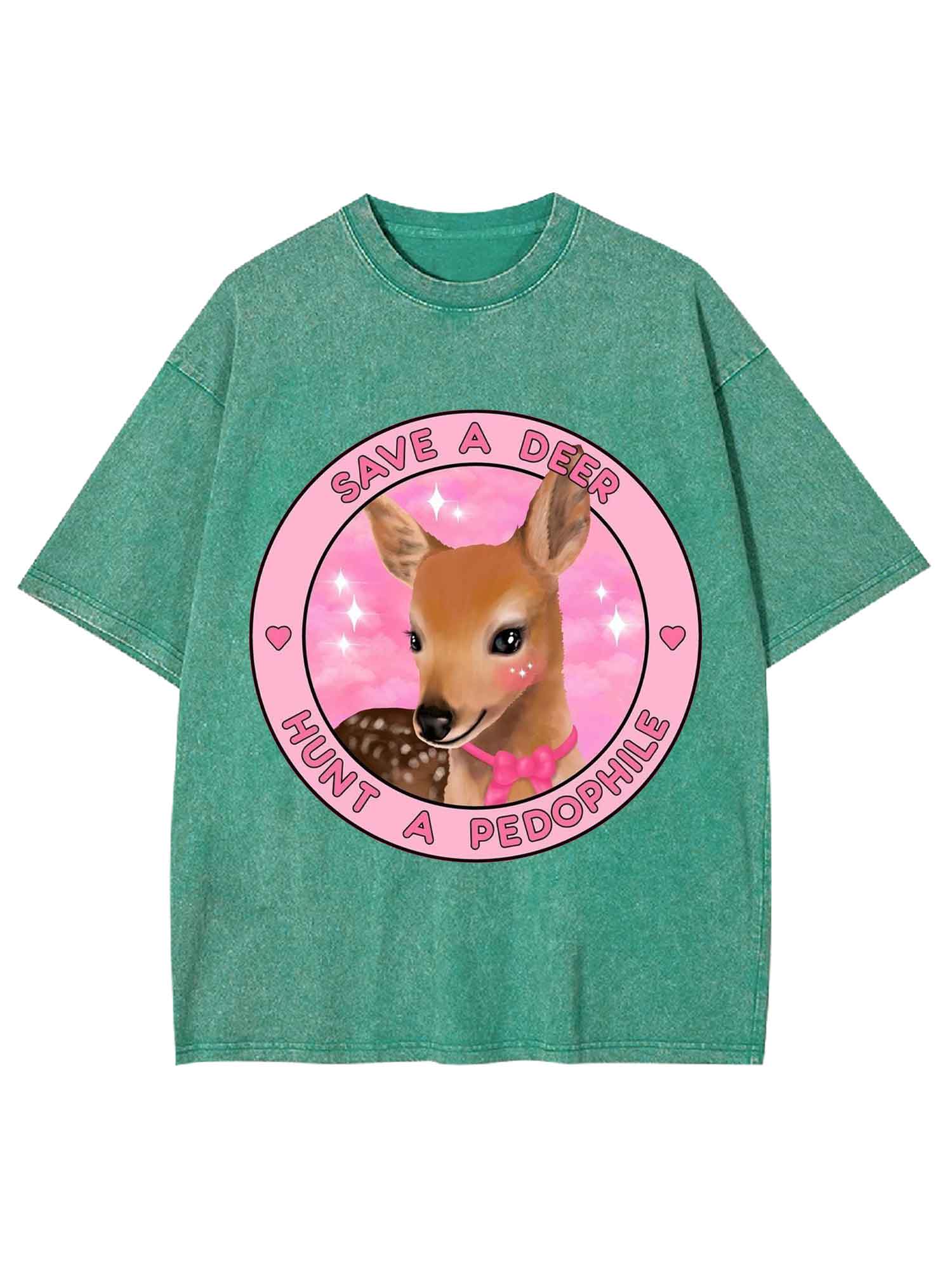 Save A Deer Hunt A Pedophile Washed Tshirt