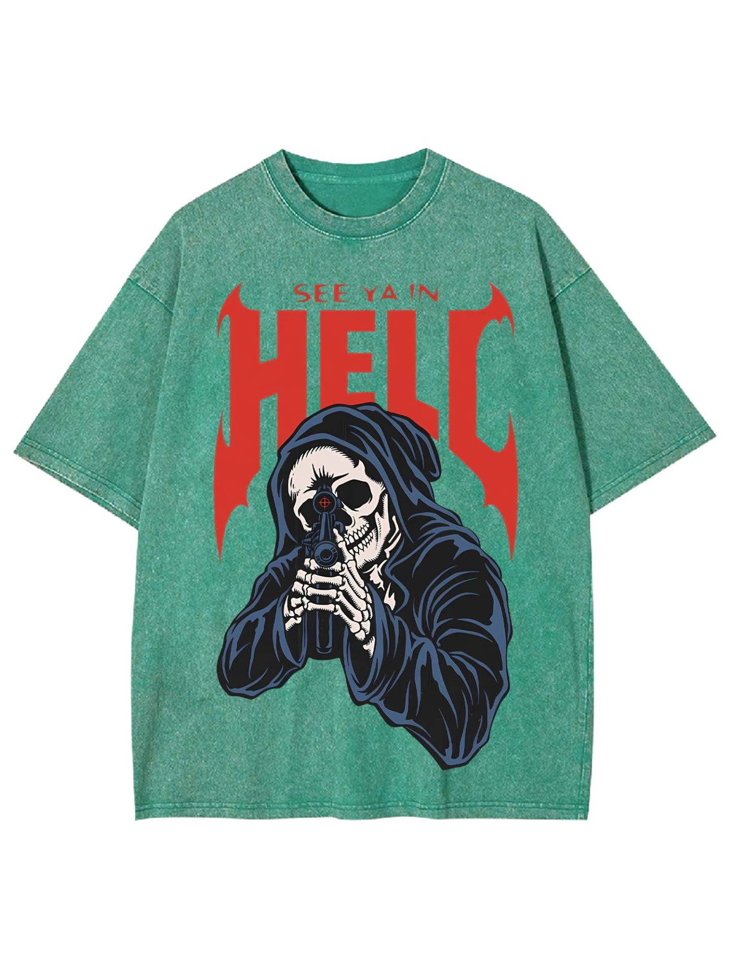 See Ya In Hell Washed Tshirt