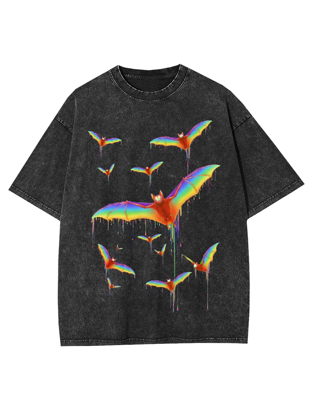 Rainbow Bat Washed Tshirt