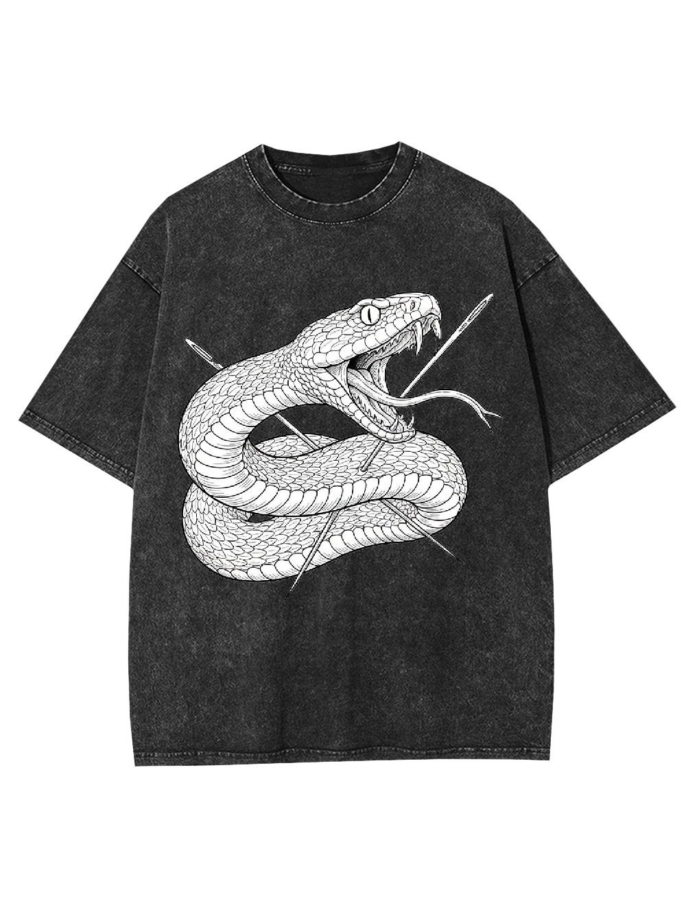Painful Coiled Snake Washed Tshirt