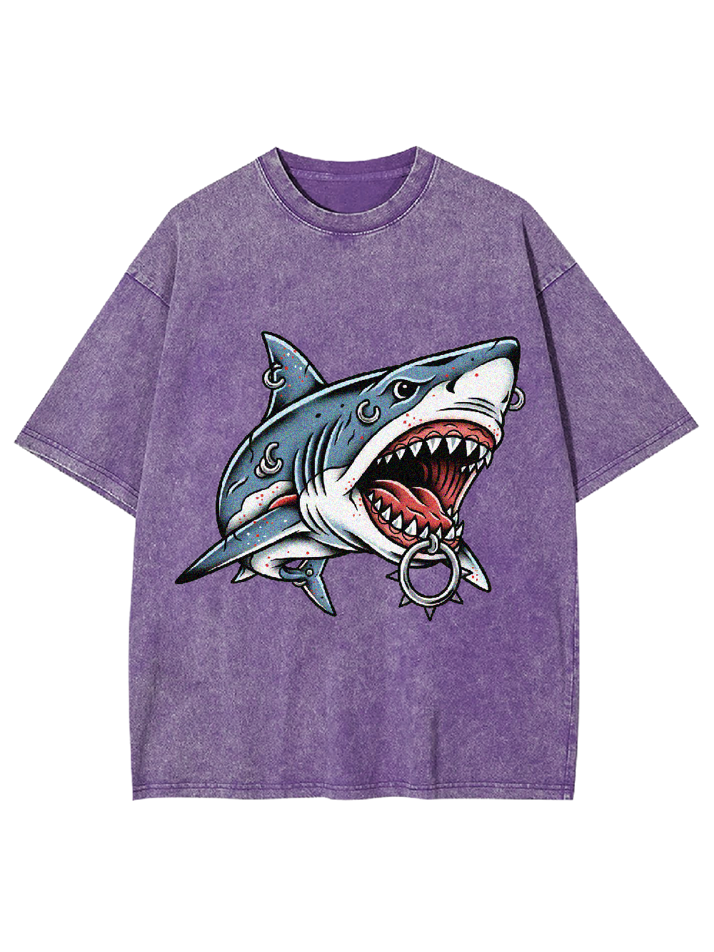 Punk Shark Washed Tshirt