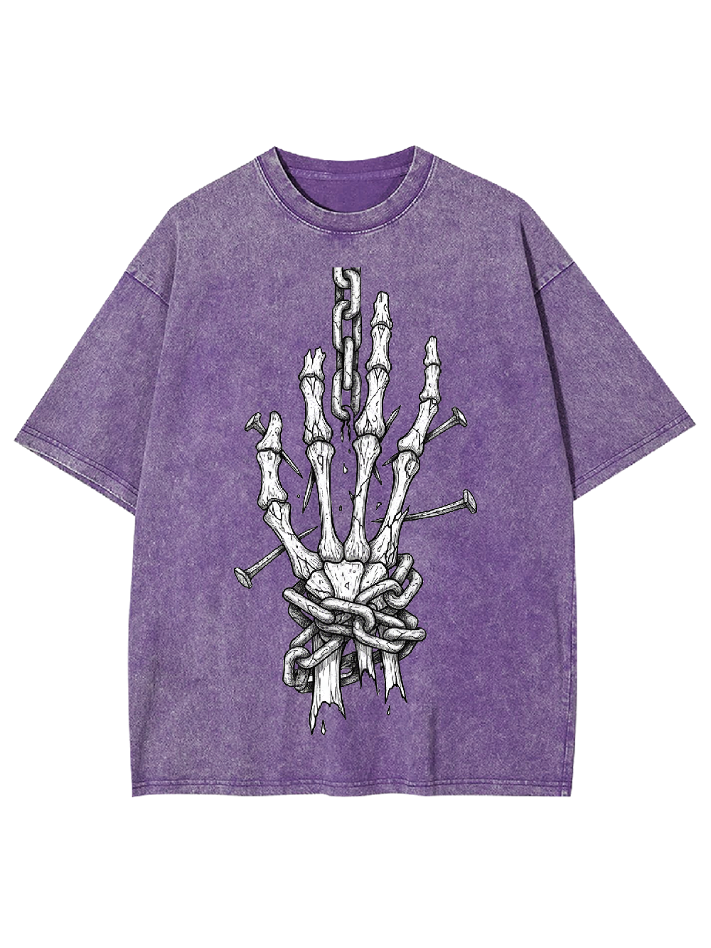 Chained Skeleton Hand Washed Tshirt