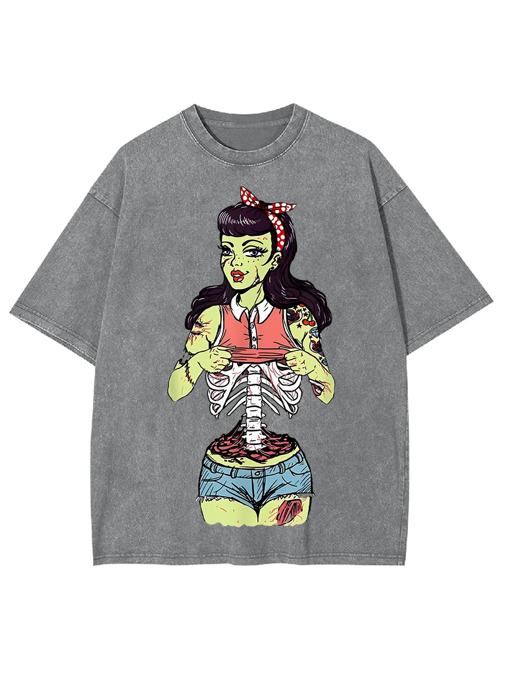 Zombie Girl Washed Tshirt