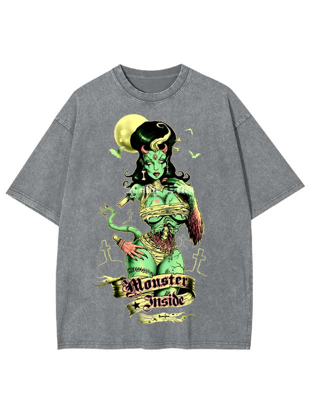 Monster Inside Washed Tshirt