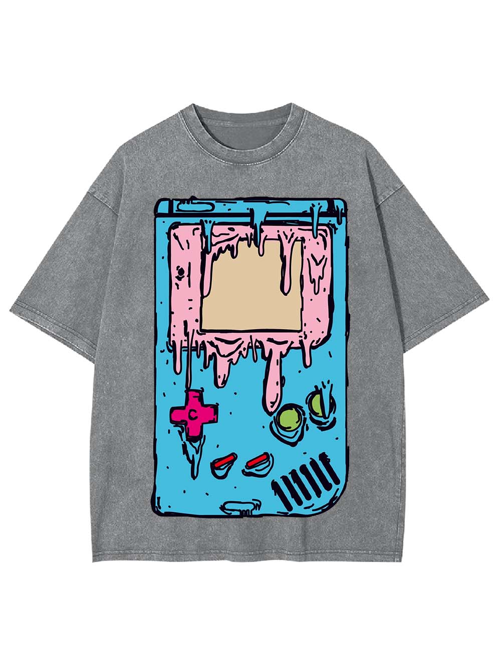 Melting Game Console Washed Tshirt
