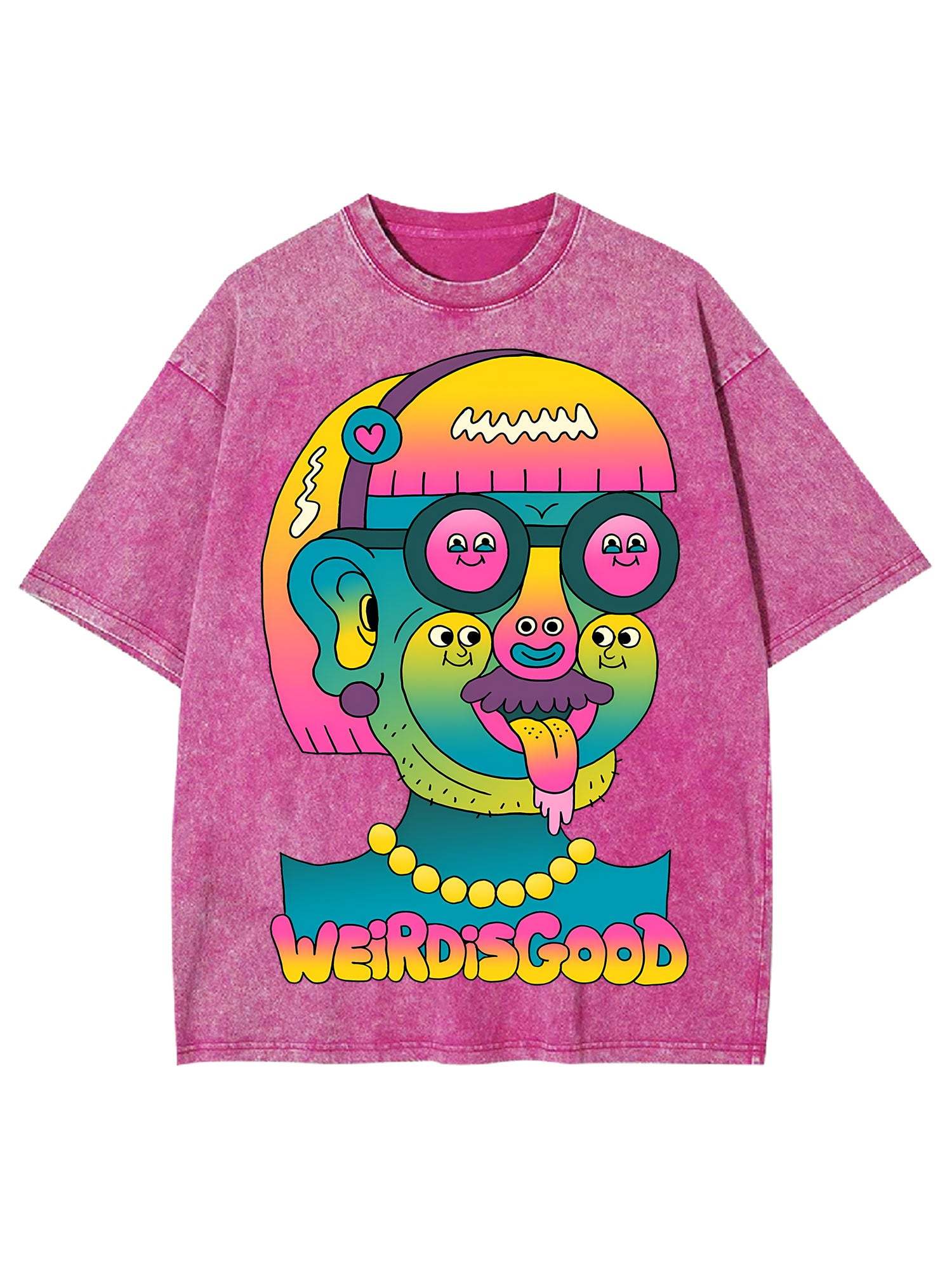 Weirdisgood Washed Tshirt-ClassyOutlaw Sale