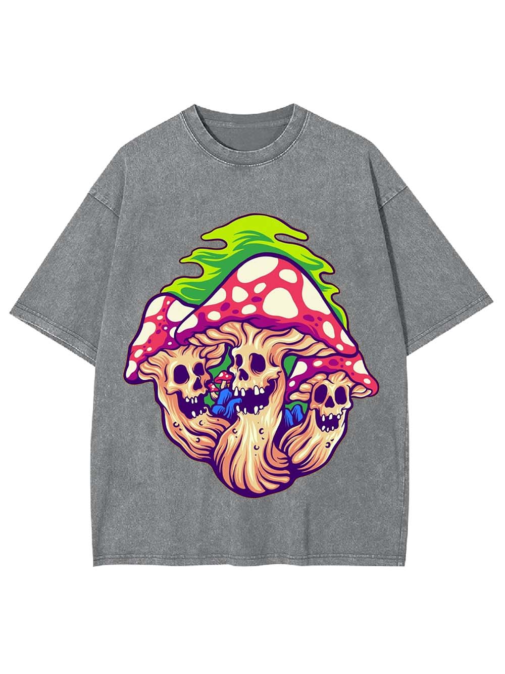 Skull Shrooms Washed Tshirt