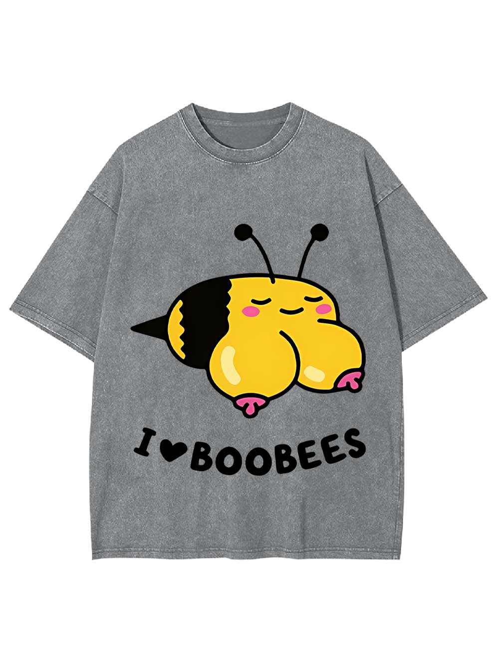 I Love Boobees Washed Tshirt