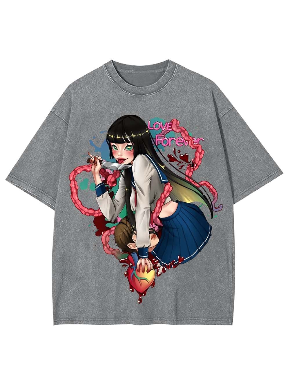 Love Forever in Darkness Washed Tshirt