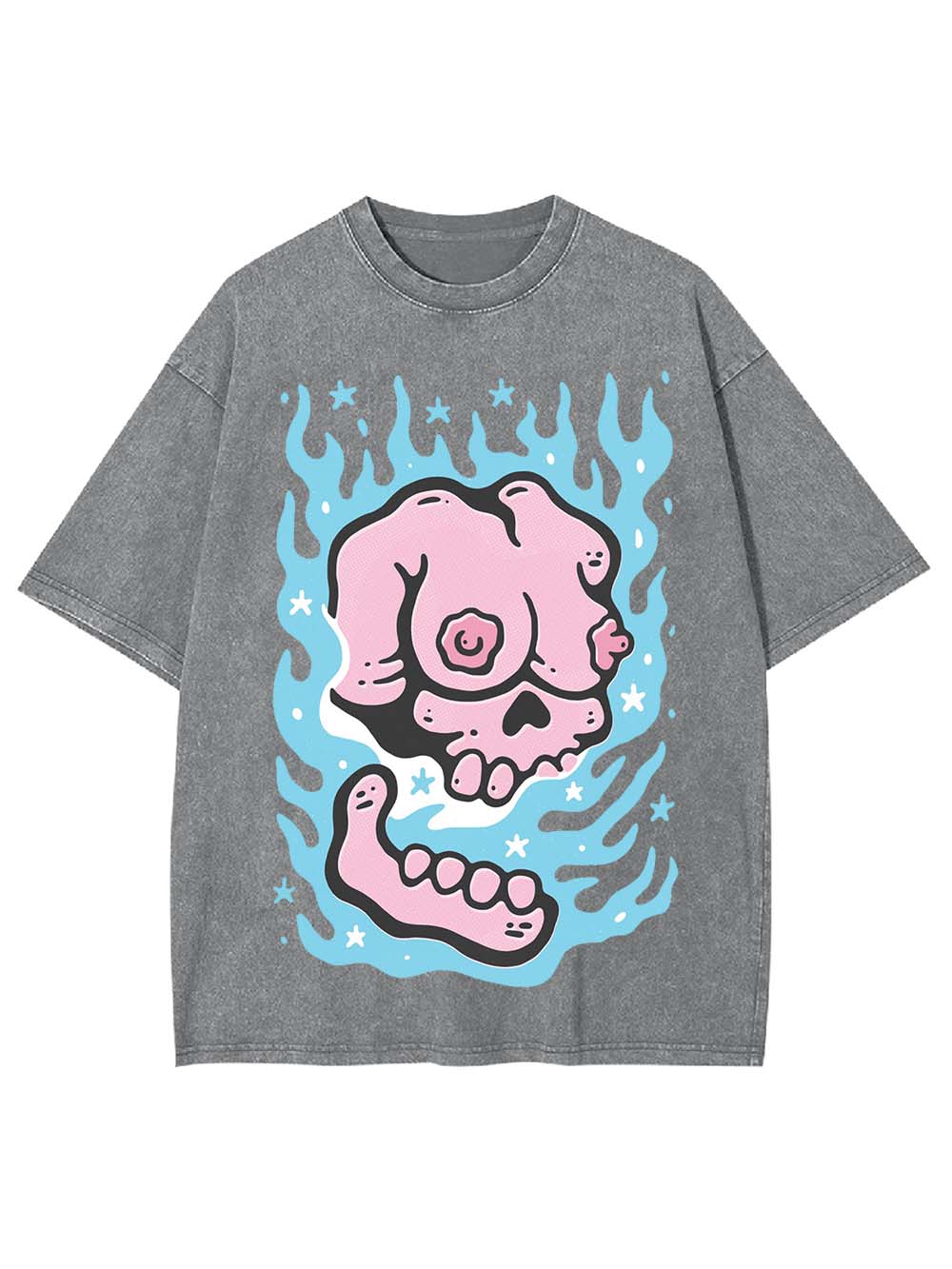 BURNING WASHED TSHIRT