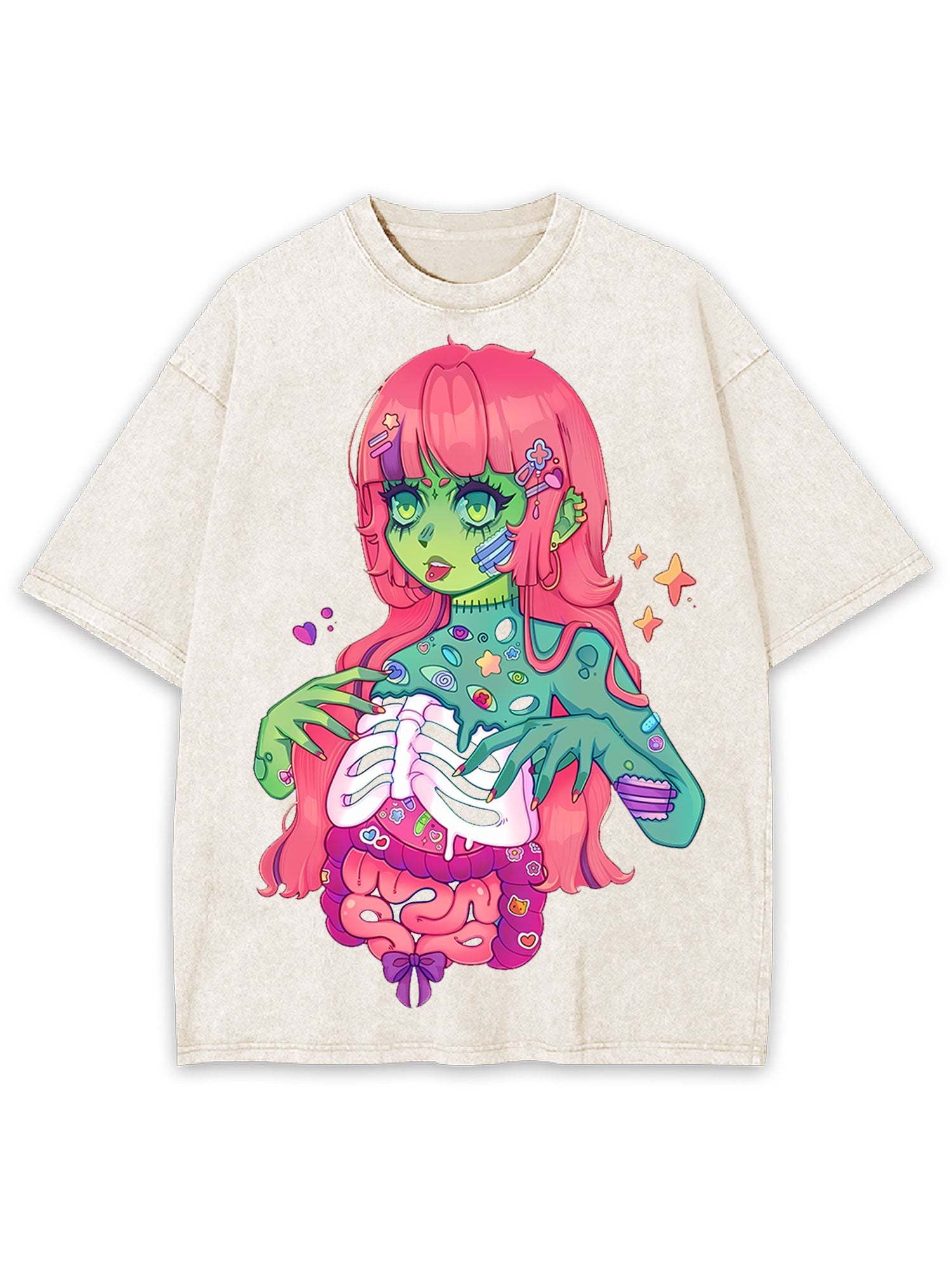 Zombie Sweetheart Washed Tshirt-ClassyOutlaw Sale