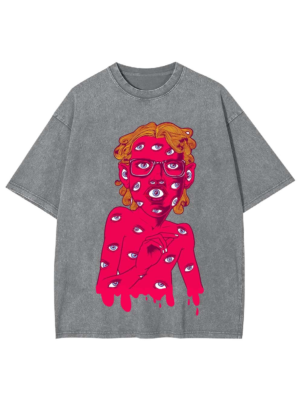 EYE-COVERED ENIGMA WASHED TSHIRT