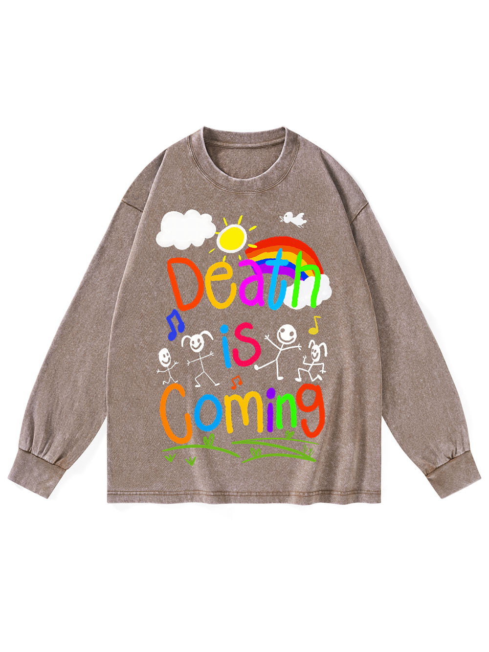 Death Is Coming WASHED LONG-SLEEVE TSHIRT