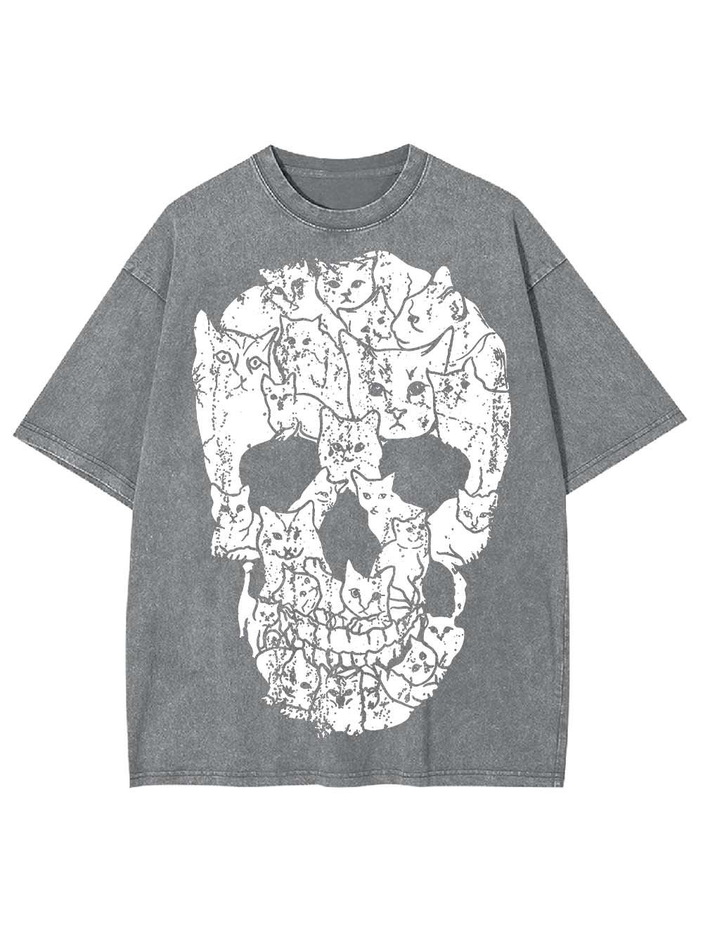 Cats Of The Skull Washed Tshirt