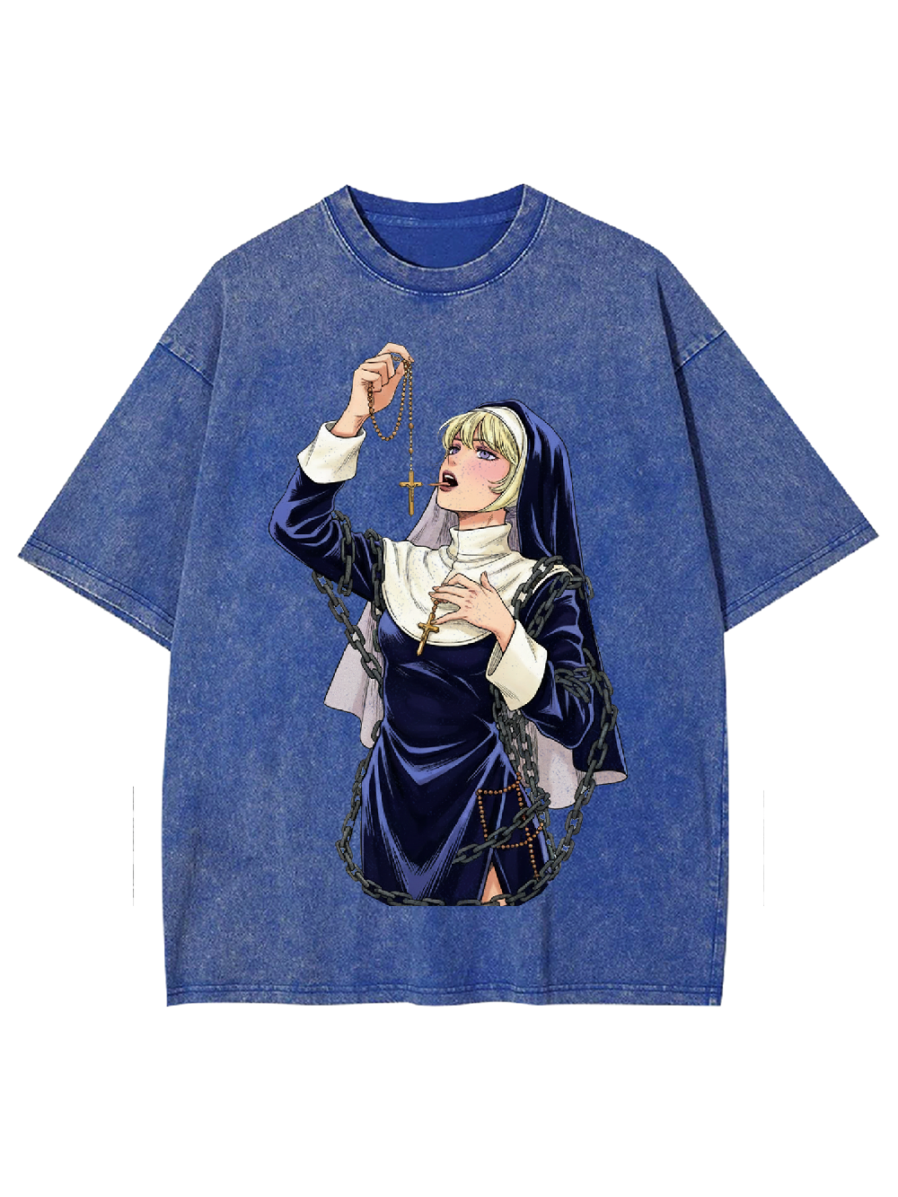 Licking Manga Nun Washed Tshirt