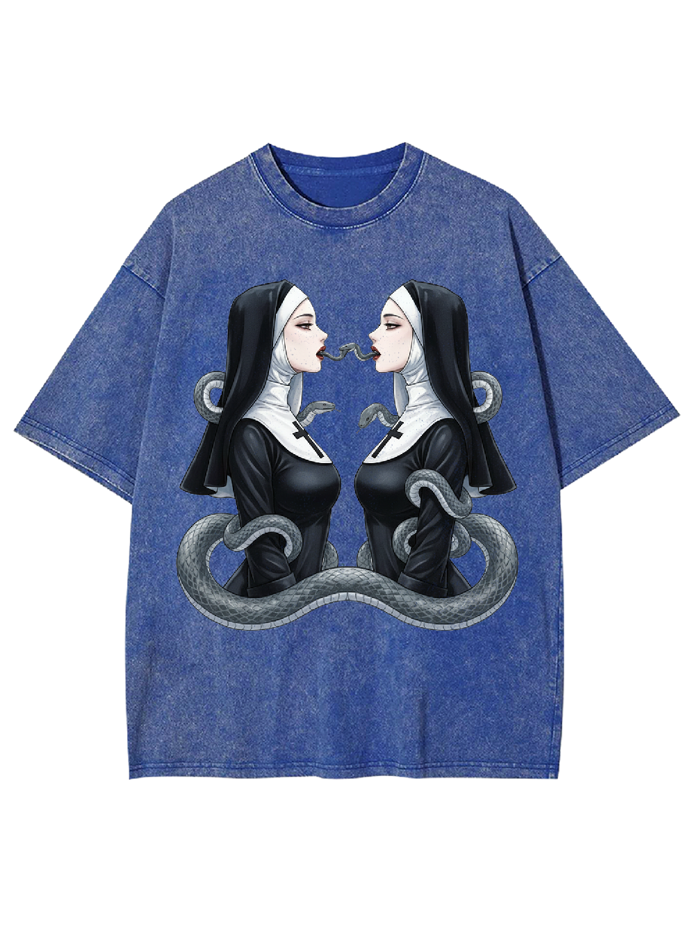 The Twin Serpent Nuns Washed Tshirt