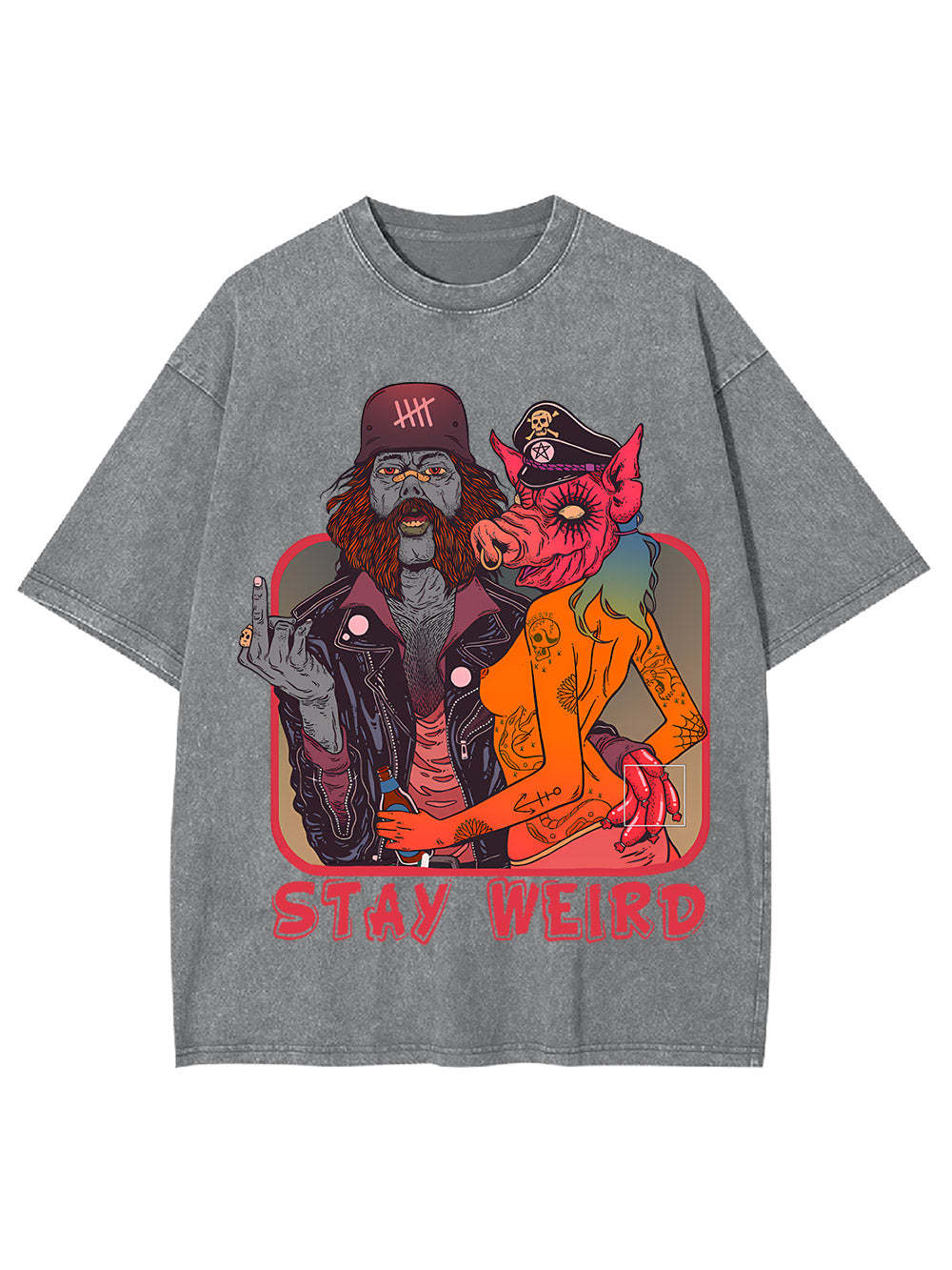 Stay Weird Washed Tshirt