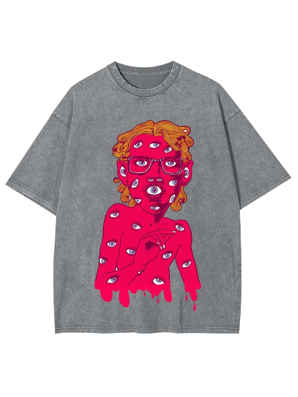 EYE-COVERED ENIGMA WASHED TSHIRT