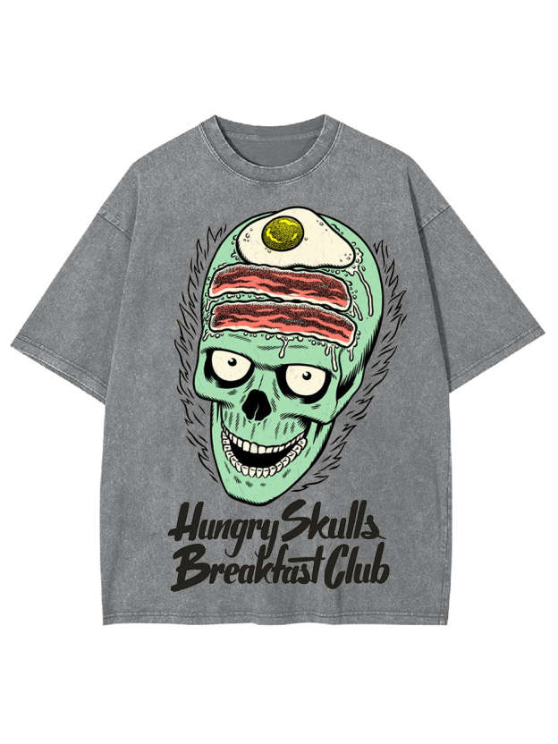 Hungry Skull's Breakfast Club Washed Tshirt
