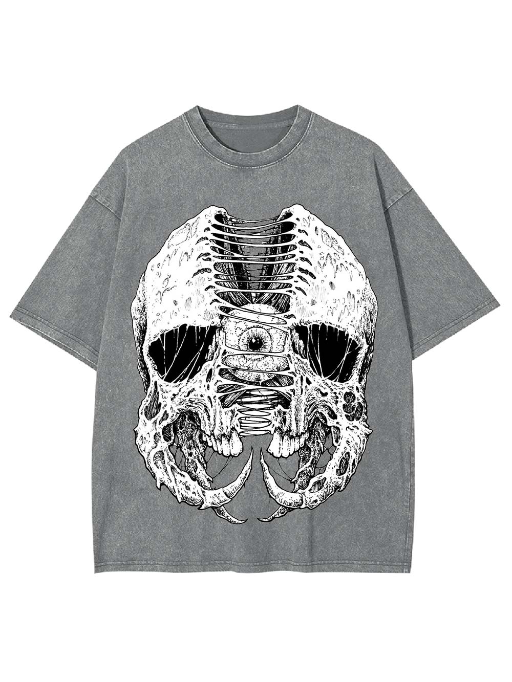 Laced Skull Washed Tshirt