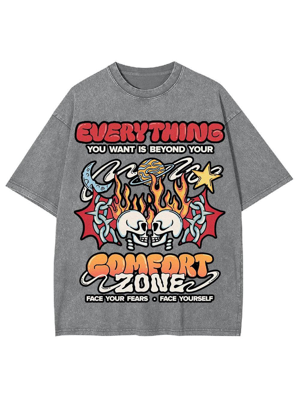Face Your Fears. Face Yourself Washed Tshirt