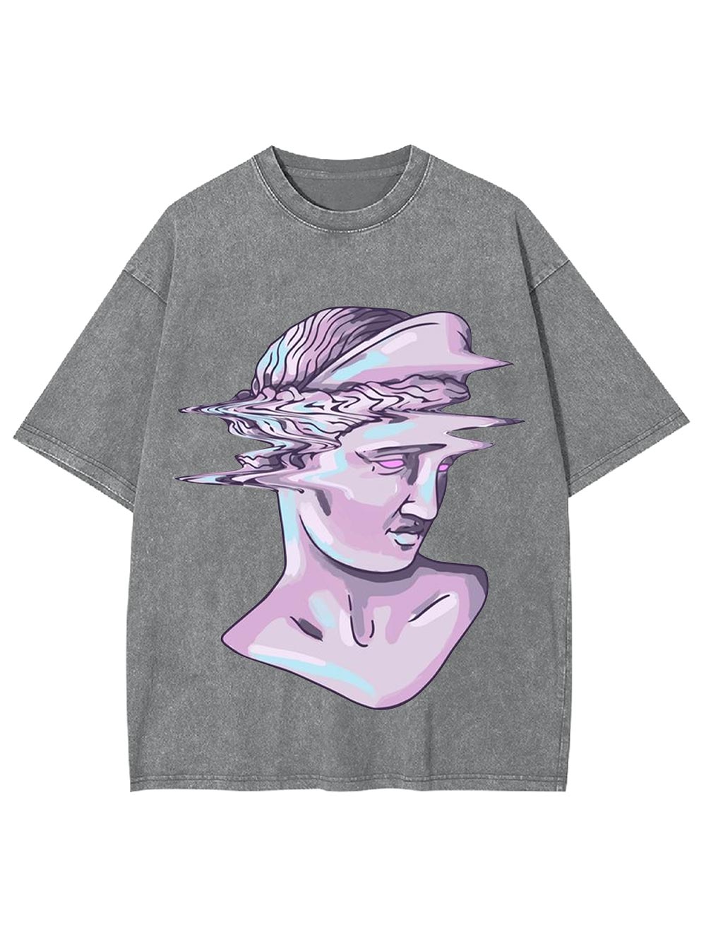 Glitched Statue Washed Tshirt