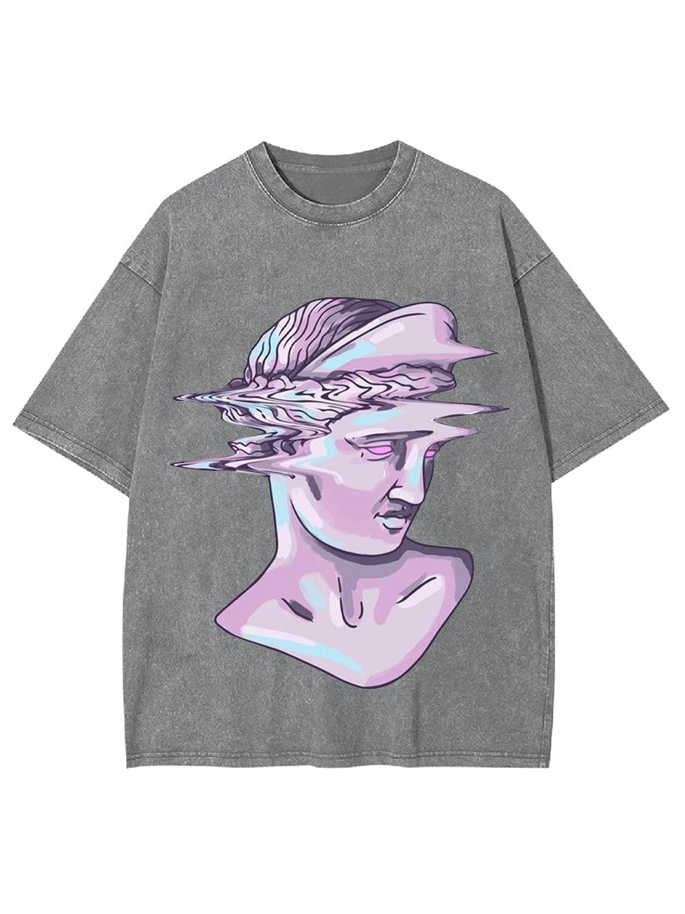 Glitched Statue Washed Tshirt
