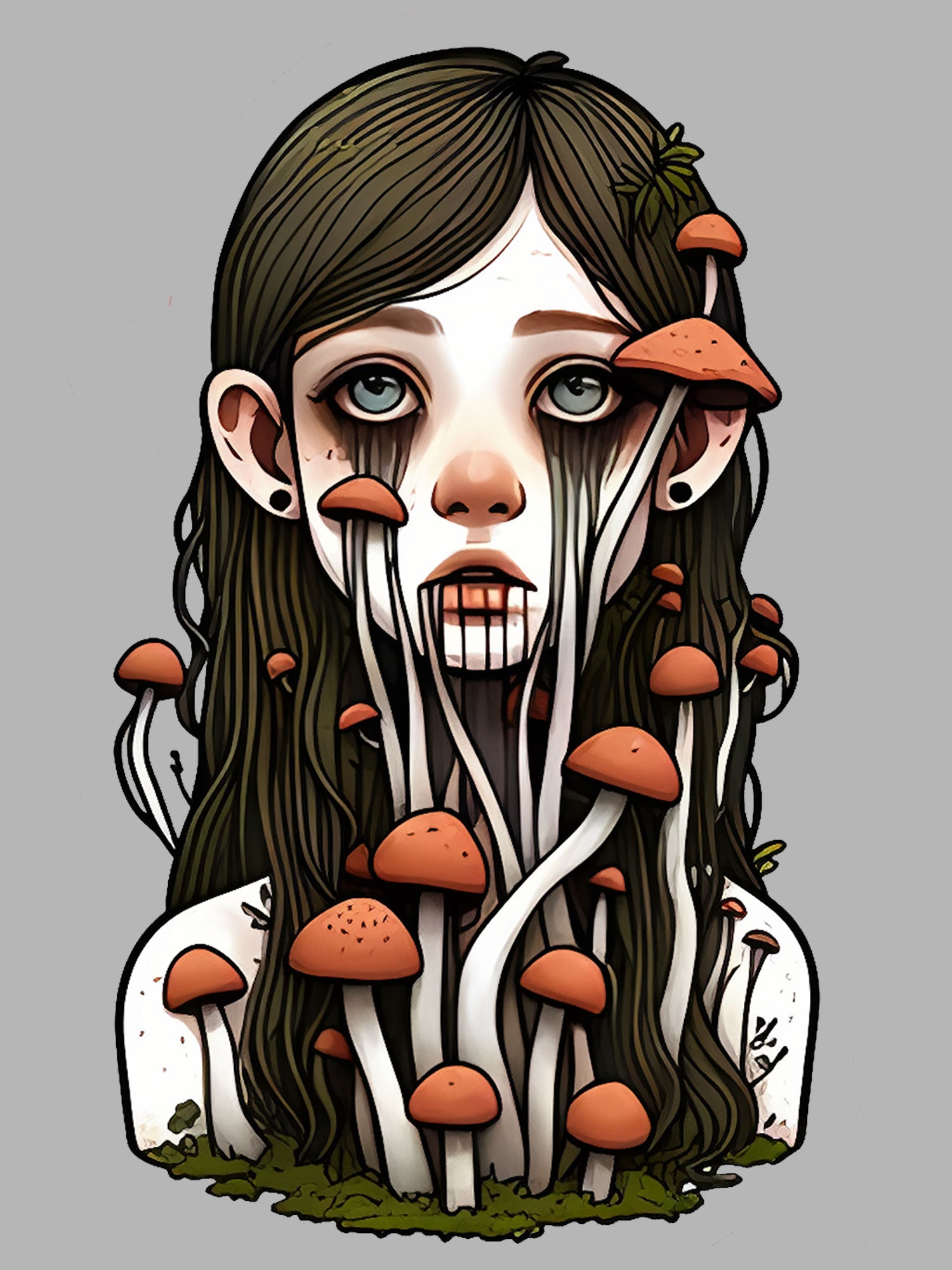 Mushroom Girl Washed Tshirt