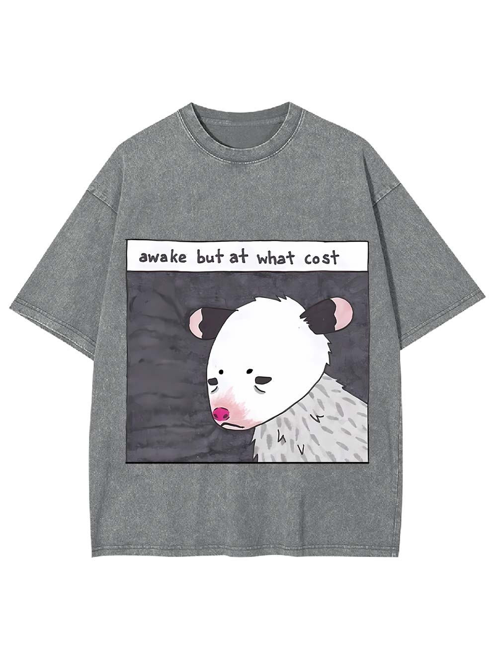 Awake But At What Cost Washed Tshirt