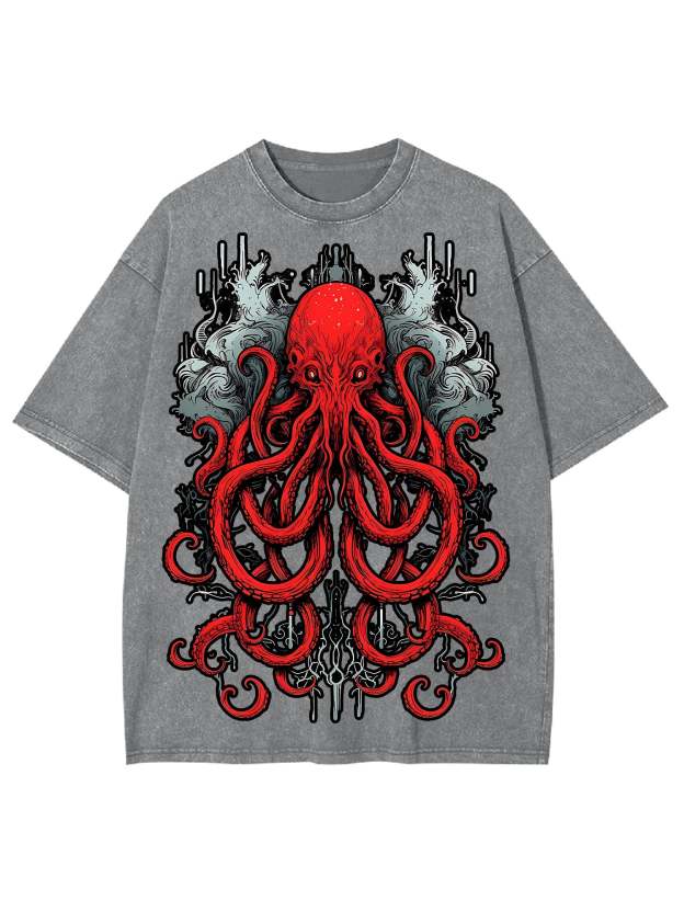 Abyssal Sea Monster Washed Tshirt