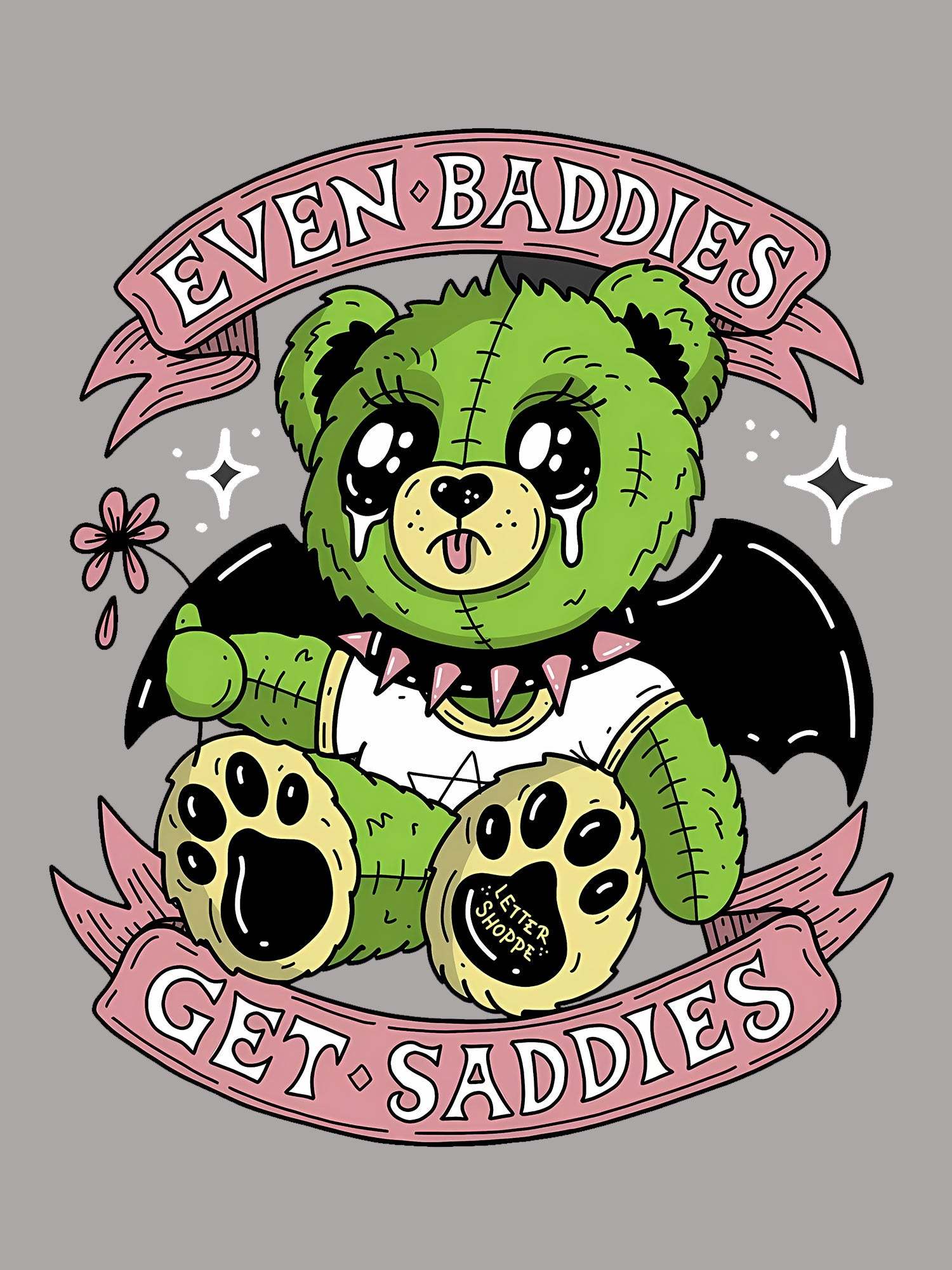 Even Baddies Get Saddies Washed Tshirt