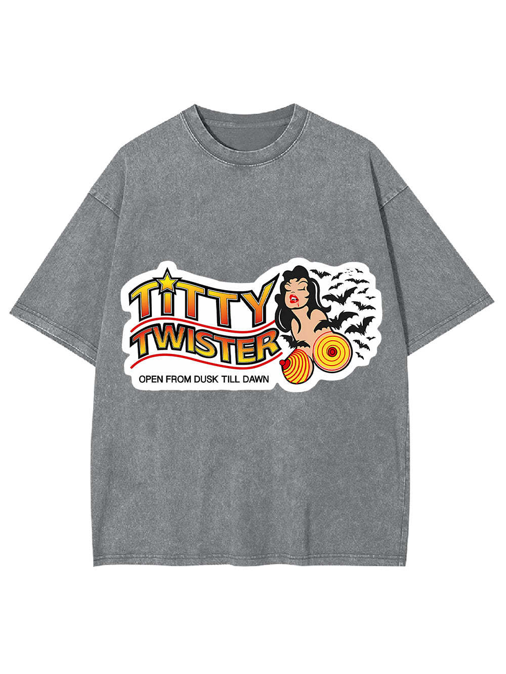 Titty Twister Open From Dusk Till Dawn Washed Tshirt