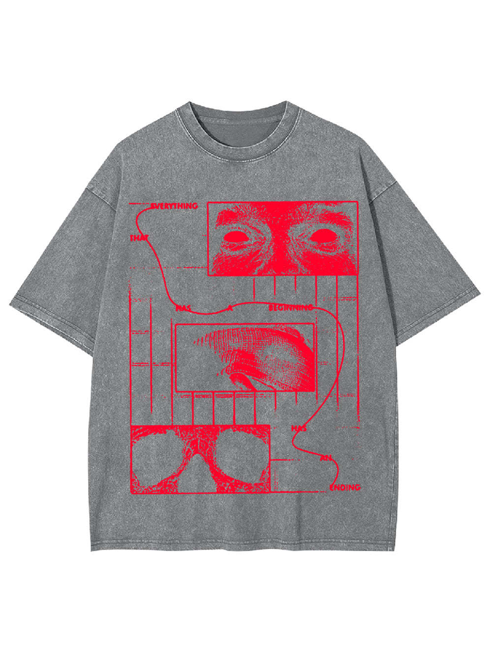 Cycle Of Existence Washed Tshirt-ClassyOutlaw Sale