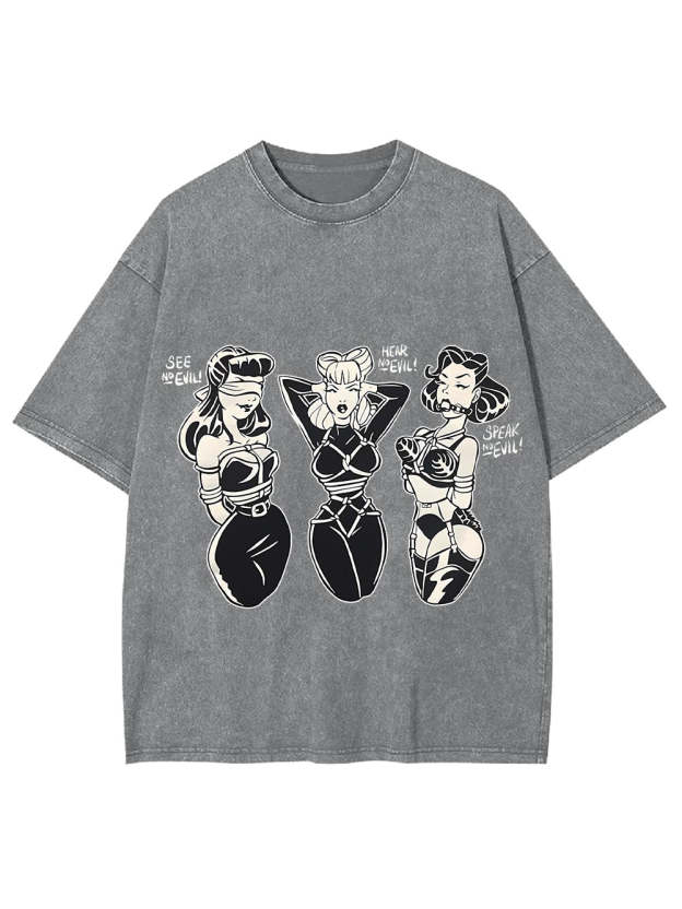 See Hear Speak Washed Tshirt