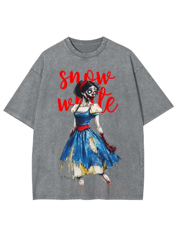 Zombie Snow White Washed Tshirt