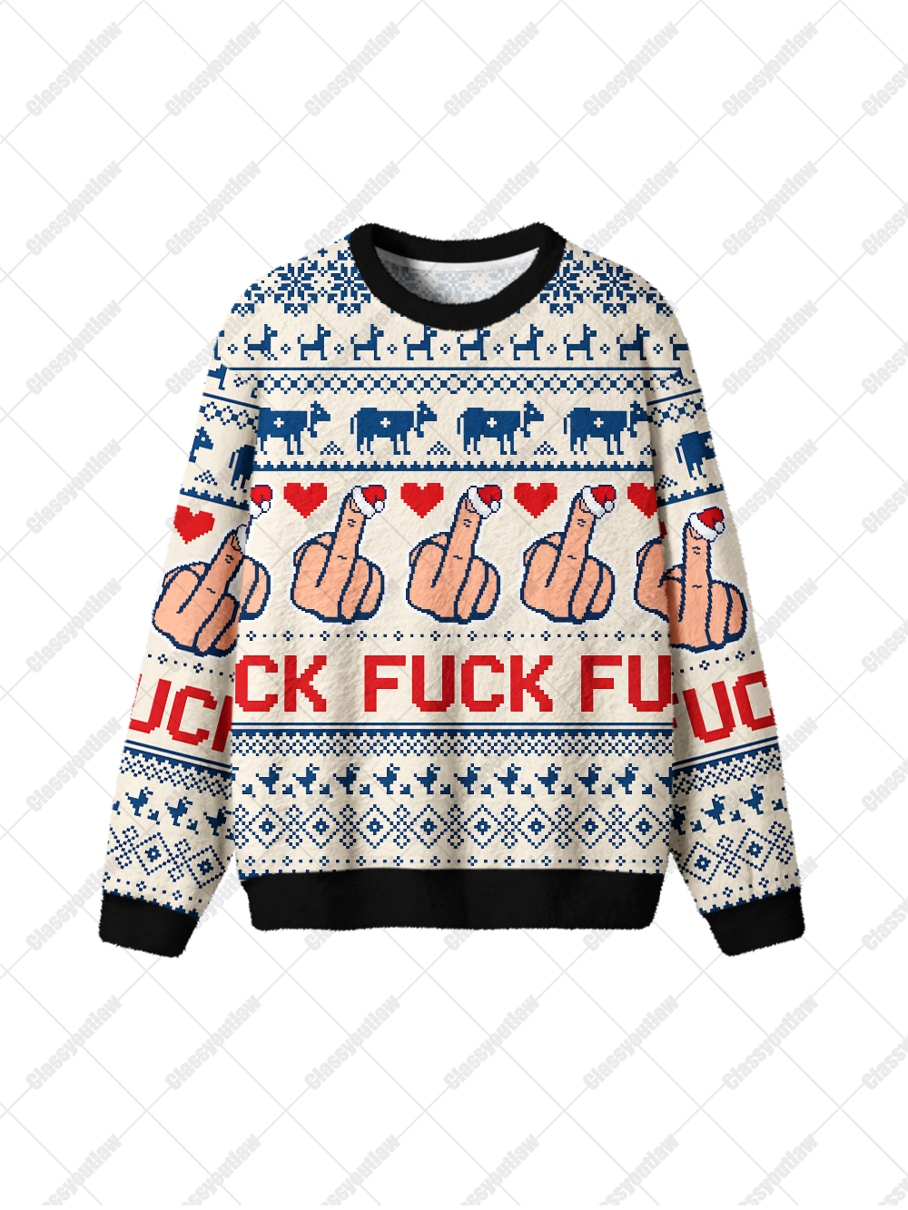 RUDE XMAS UGLY CHRISTMAS SWEATSHIRT