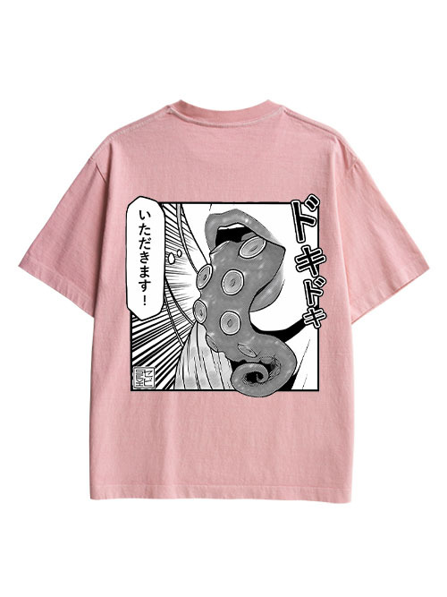 Tentacle Double Sided Print Washed TShirt