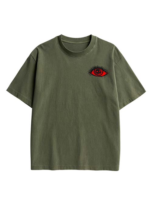 Eyes Of Perception Double Sided Print Washed TShirt