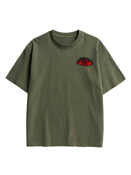 Eyes Of Perception Double Sided Print Washed TShirt